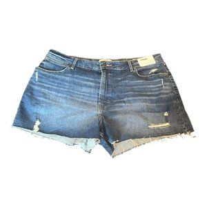 Wrangler Women's High-Rise Vintage Cutoff Distressed Jean Shorts Size 16 Avg NWT